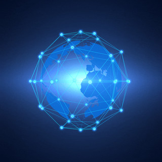 蓝色科技感地球元素GIF动态图